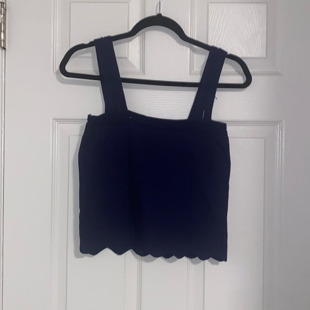 SANDRO. navy tank size 2.